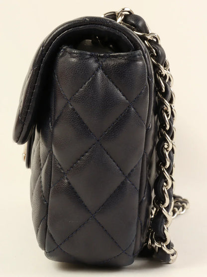 Chanel Around  Made East West Classic New Chain Bag Navy