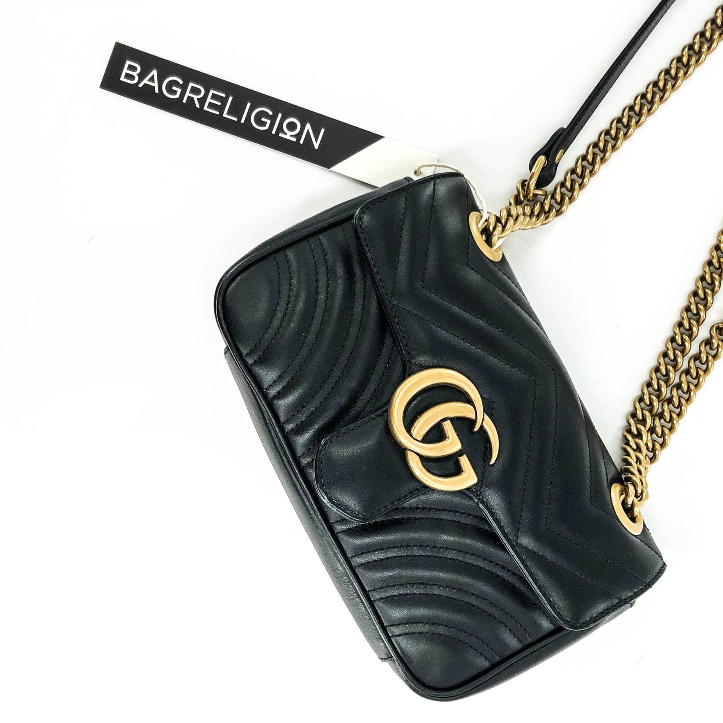 Gucci GG Marmont Black Mini Matelassé Shoulder Bag