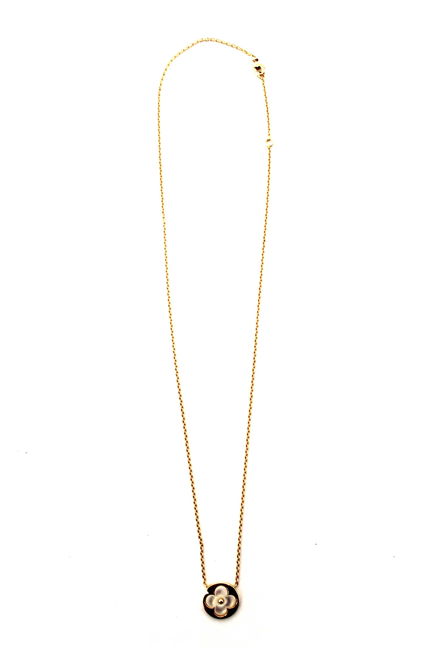 Louis Vuitton Pink Gold and White Mother-Of-Pearl Color Blossom Sun Pendant Necklace