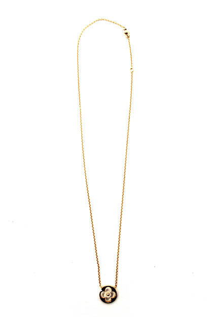 Louis Vuitton Pink Gold and White Mother-Of-Pearl Color Blossom Sun Pendant Necklace
