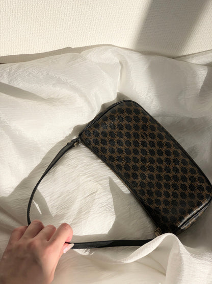 CELINE Macadam Handag Hobobag Black Old Celine Vintage hf3e83