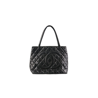 Chanel Medallion Caviar Tote Black