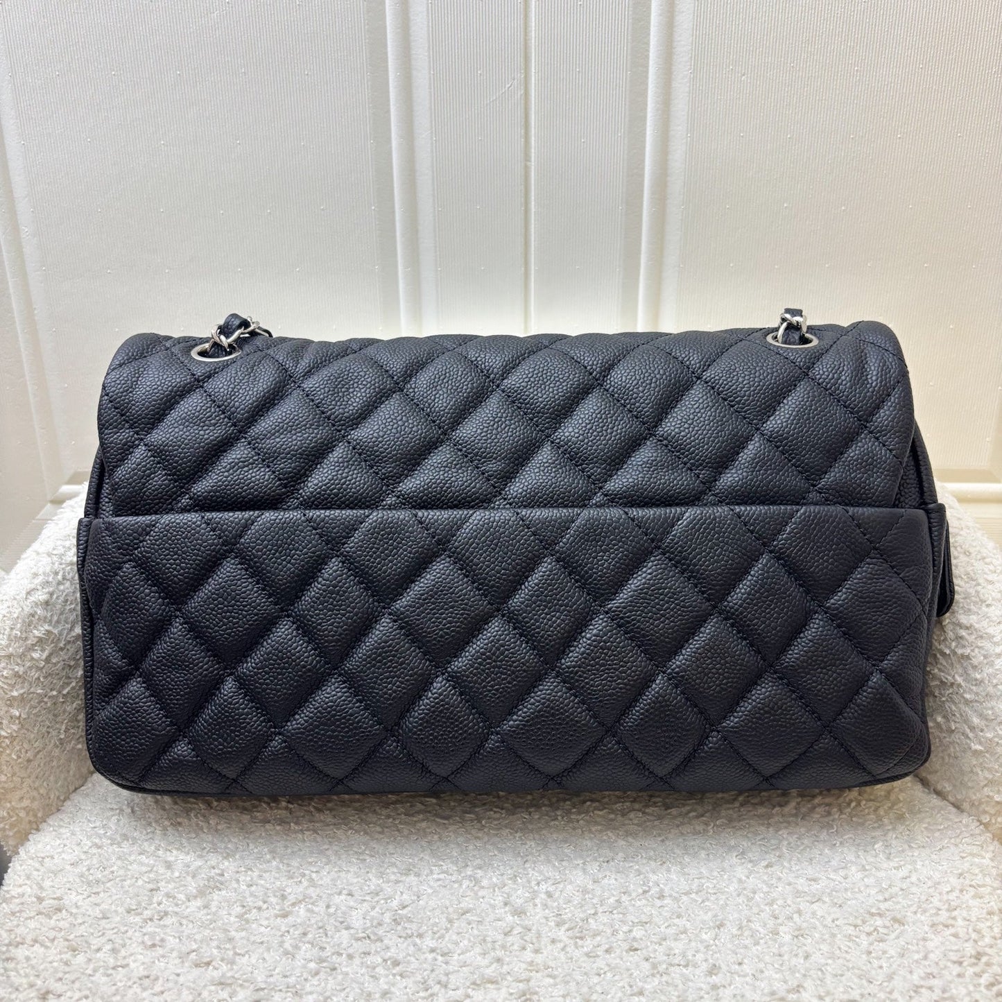 Chanel Easy Caviar Jumbo Flap in Black Caviar and SHW