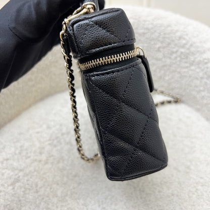 [Brand New Aug 2025] Chanel 25B Vanity / Clutch with Chain (LP Style Bag) in Black Caviar and LGHW