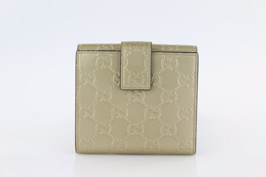 Gold Guccissima Bow Wallet