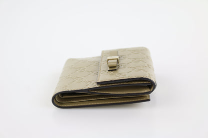 Gold Guccissima Bow Wallet