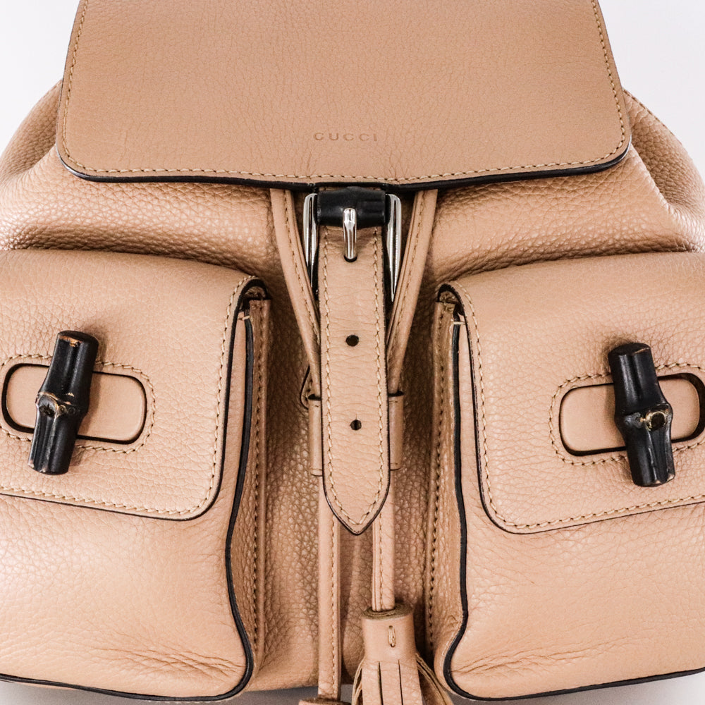 Gucci Vintage Tassel Backpack with Bamboo Handle