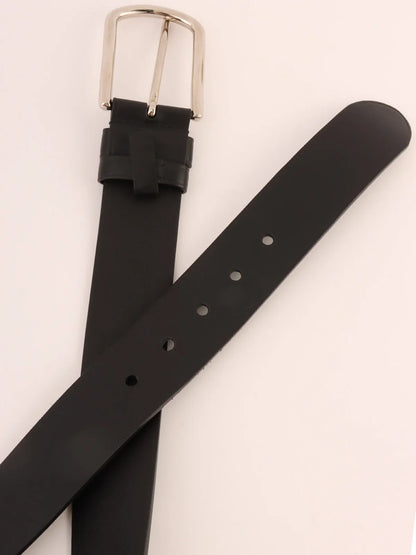 PRADA Leather Logo Emboss Belt Black