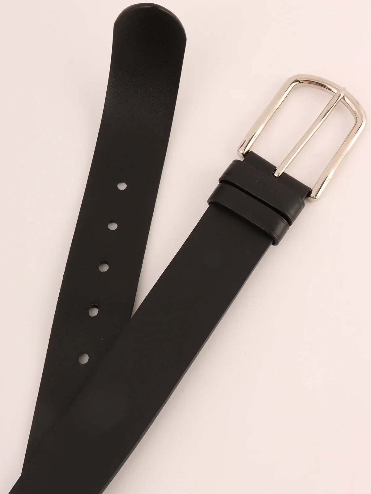 PRADA Leather Logo Emboss Belt Black