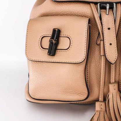 Gucci Vintage Tassel Backpack with Bamboo Handle