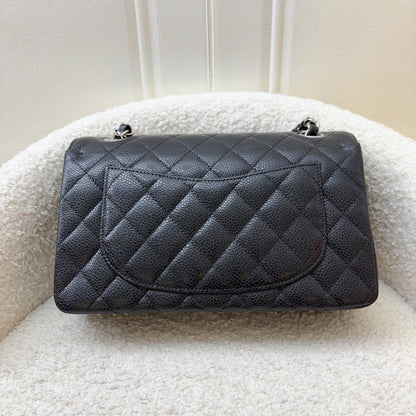 Chanel Small Classic Flap CF in Black Caviar and SHW (Model: A01113)