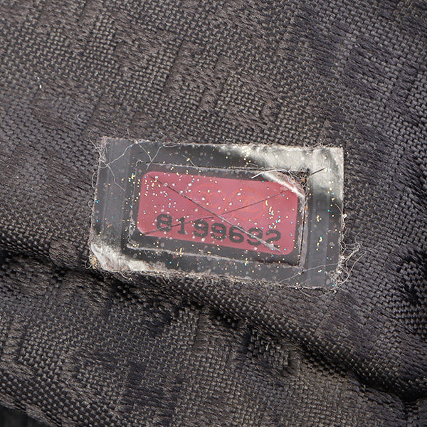 Chanel Around 2003 Made Chocolate Bar Logo Plate Top Handle Bag Black