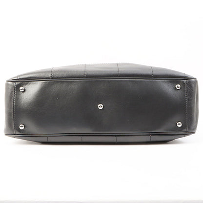 Chanel Around 2003 Made Chocolate Bar Logo Plate Top Handle Bag Black