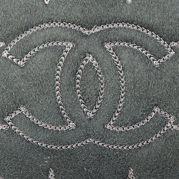 Chanel Around 2006 Made Mouton Cc Mark Stitch Shoulder Bag With Pouch Black