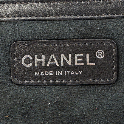 Chanel Around 2006 Made Mouton Cc Mark Stitch Shoulder Bag With Pouch Black