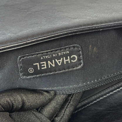 Large Black Le Boy Quilted Calfskin Leather