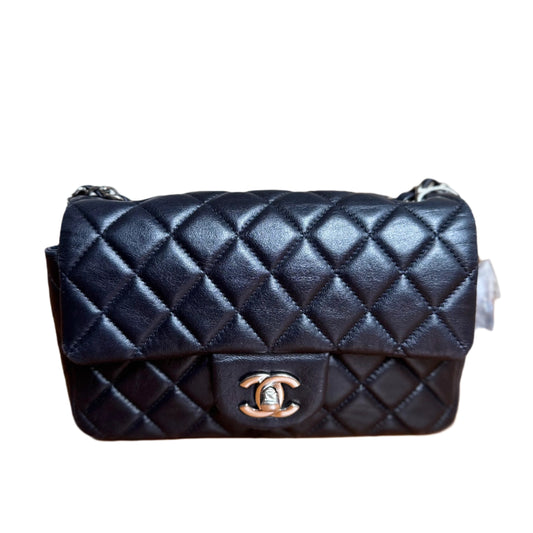 Chanel Classic Flap Rectangular Mini Midnight Navy Lambskin 2012