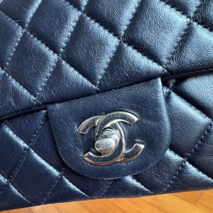 Chanel Classic Flap Rectangular Mini Midnight Navy Lambskin 2012