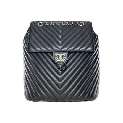 Chanel Black Chevron Urban Spirit Backpack