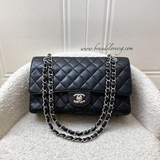 Chanel Medium Classic Flap CF in Black Caviar and SHW