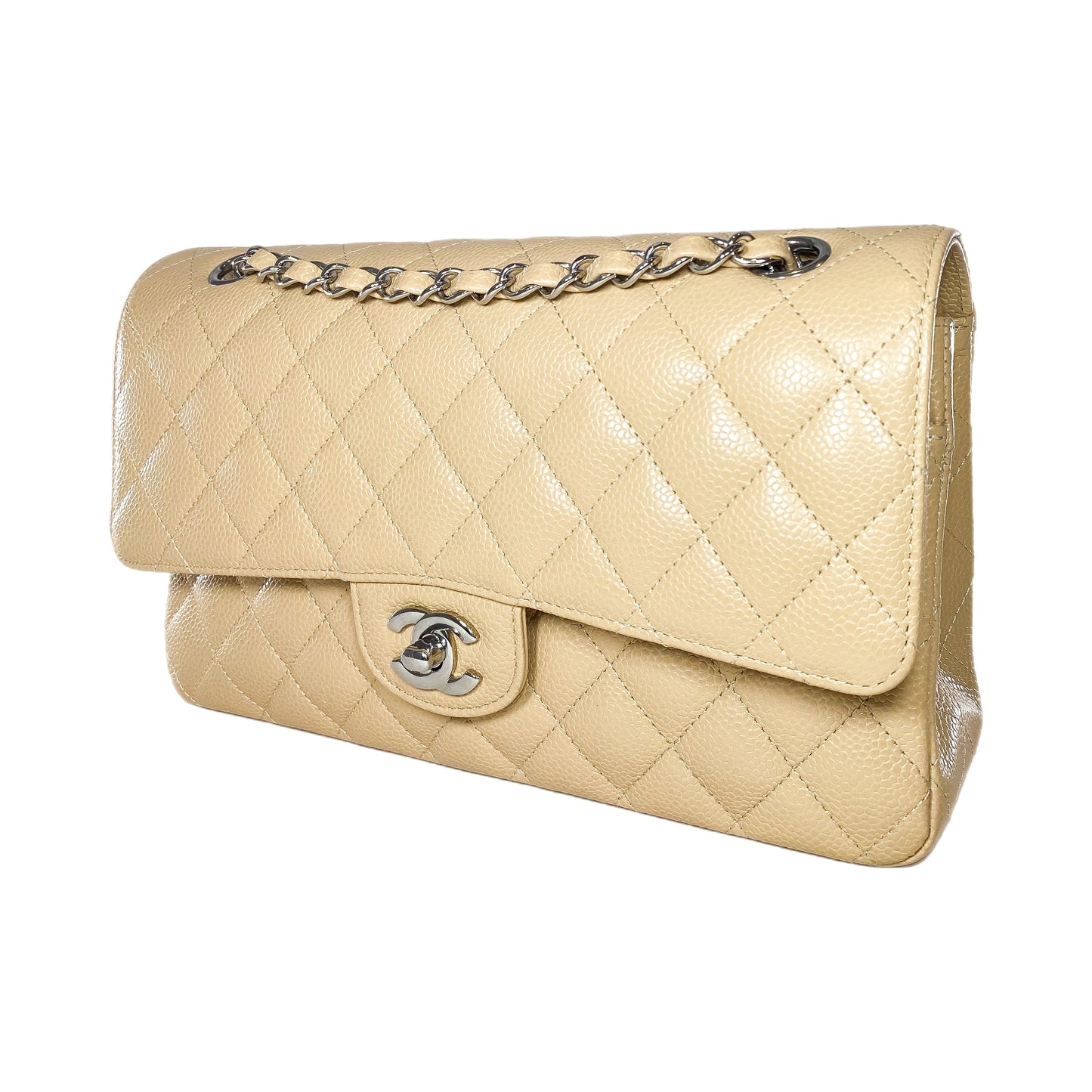 Chanel Beige Medium Classic Flap Bag