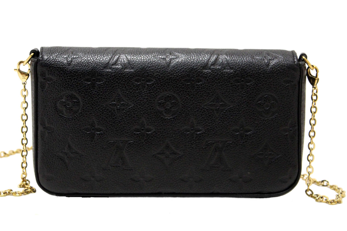 Louis Vuitton Black Monogram Empreinte Felicie Pochette Bag