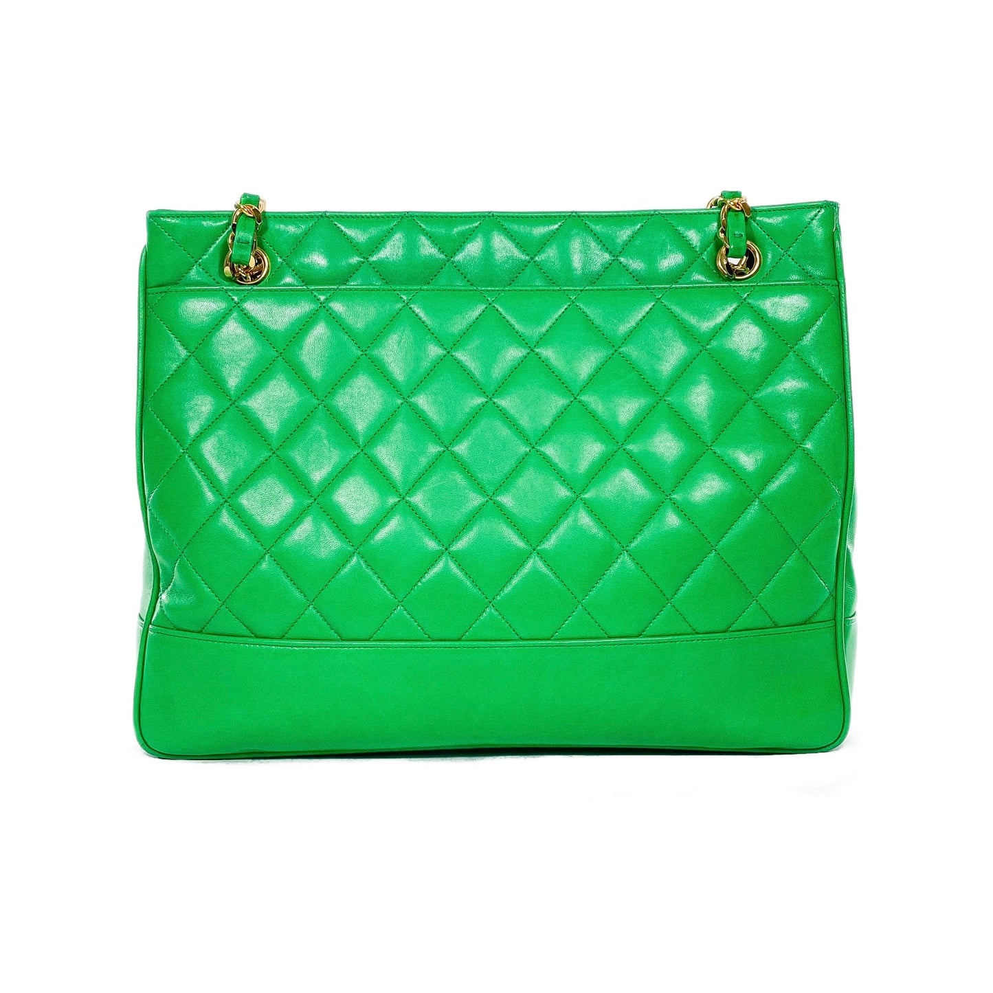 Chanel Green Lambskin Vintage Shoulder Bag