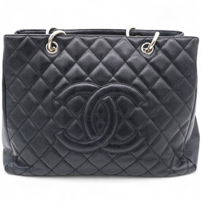 Vintage Caviar Quilted Grand Shopping Tote GST Black