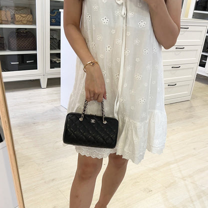 Chanel 25S Bowling Bag in Black Caviar and LGHW (Model: AP4474)