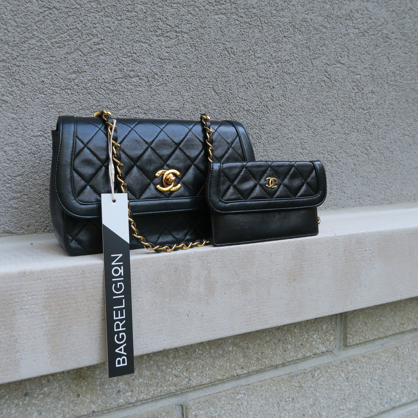 Small Timeless Diana Flap Black Lambskin 24k GHW