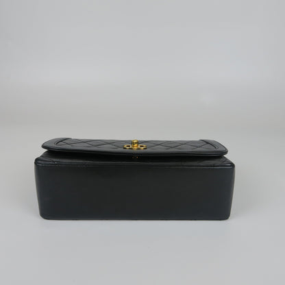 Small Timeless Diana Flap Black Lambskin 24k GHW
