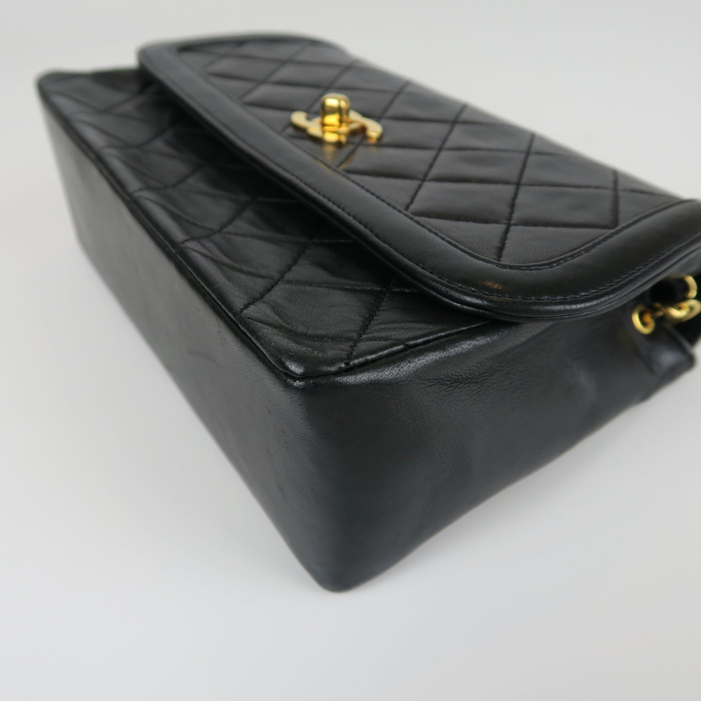 Small Timeless Diana Flap Black Lambskin 24k GHW