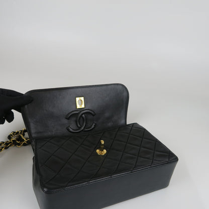 Small Timeless Diana Flap Black Lambskin 24k GHW