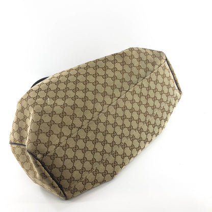 Gucci Brown GG Supreme Canvas & Leather Sukey Tote Bag