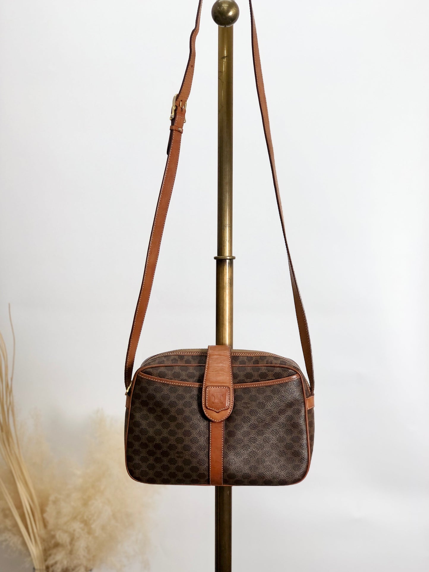 CELINE  Shoulder bag Brown Vintage ynpxcn