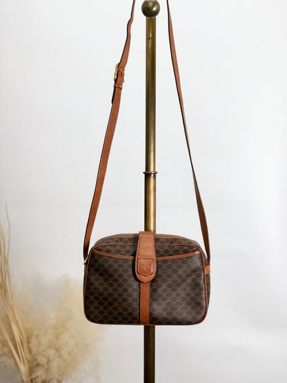 CELINE  Shoulder bag Brown Vintage ynpxcn