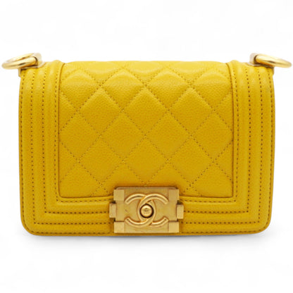 Quilted Micro Boy Flap Yellow