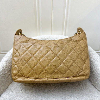 Chanel Vintage Half Moon Timeless Hobo in Dark Beige Caviar and GHW