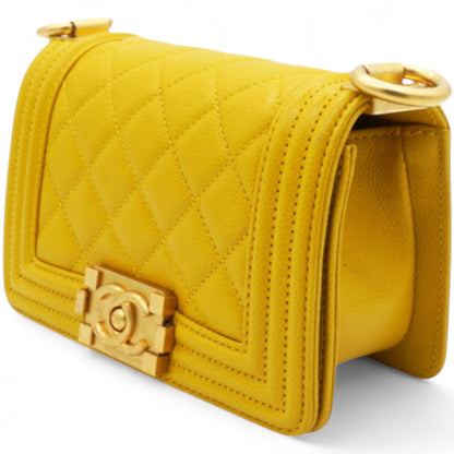 Quilted Micro Boy Flap Yellow