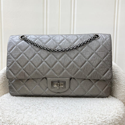 Chanel 2.55 Reissue 227 Maxi Flap in Silver Calfskin and RHW