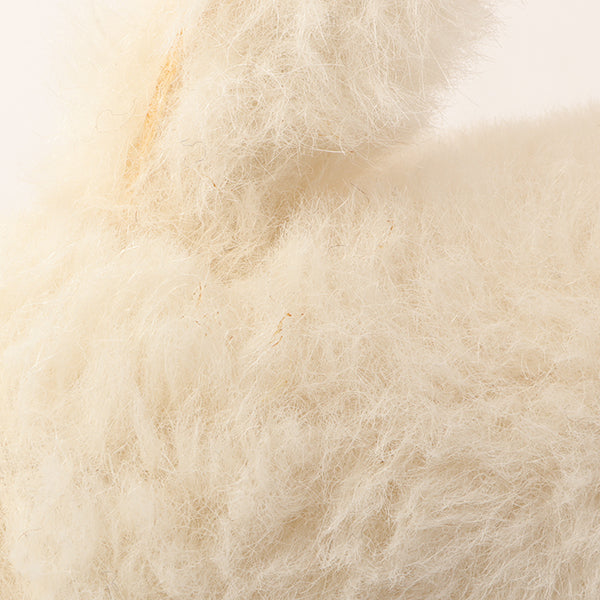 Chanel Around 1992 Made Fur Classic Flap Top Handle Bag Off White