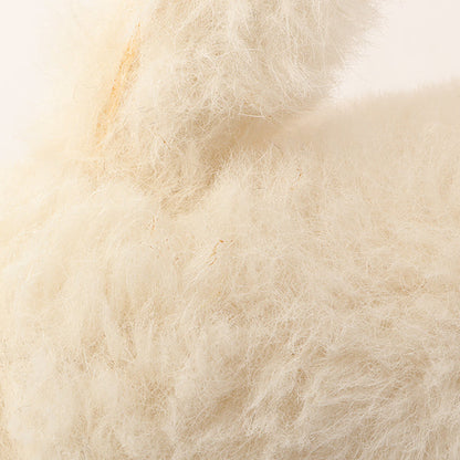 Chanel Around 1992 Made Fur Classic Flap Top Handle Bag Off White