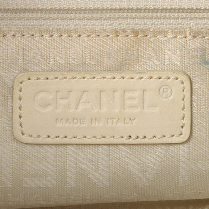 Chanel Around 2005 Caviar Skin Chocolate Bag Cutout Logo Plate Shoulder Bag Smoky Beige