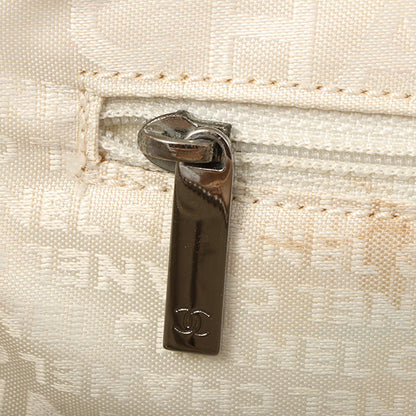 Chanel Around 2005 Caviar Skin Chocolate Bag Cutout Logo Plate Shoulder Bag Smoky Beige