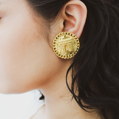 Vintage Celine Clip On Earrings 1990s