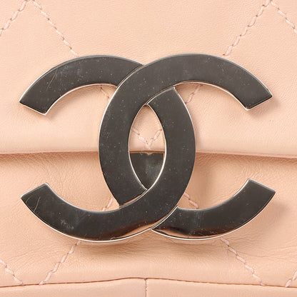 Chanel Around 2005 Made Wild Stitch Big Cc Mark Plate Chain Bag Baby Pink