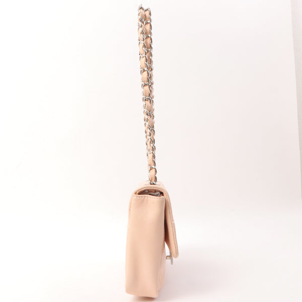 Chanel Around 2005 Made Wild Stitch Big Cc Mark Plate Chain Bag Baby Pink
