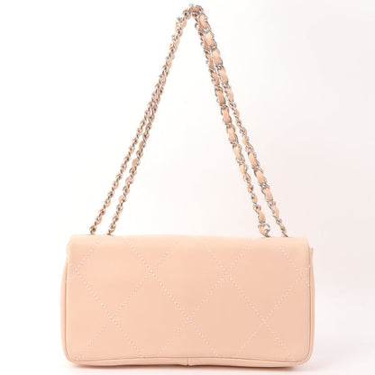 Chanel Around 2005 Made Wild Stitch Big Cc Mark Plate Chain Bag Baby Pink