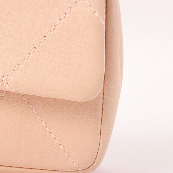 Chanel Around 2005 Made Wild Stitch Big Cc Mark Plate Chain Bag Baby Pink