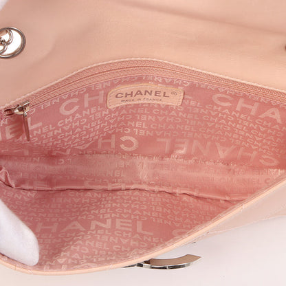 Chanel Around 2005 Made Wild Stitch Big Cc Mark Plate Chain Bag Baby Pink